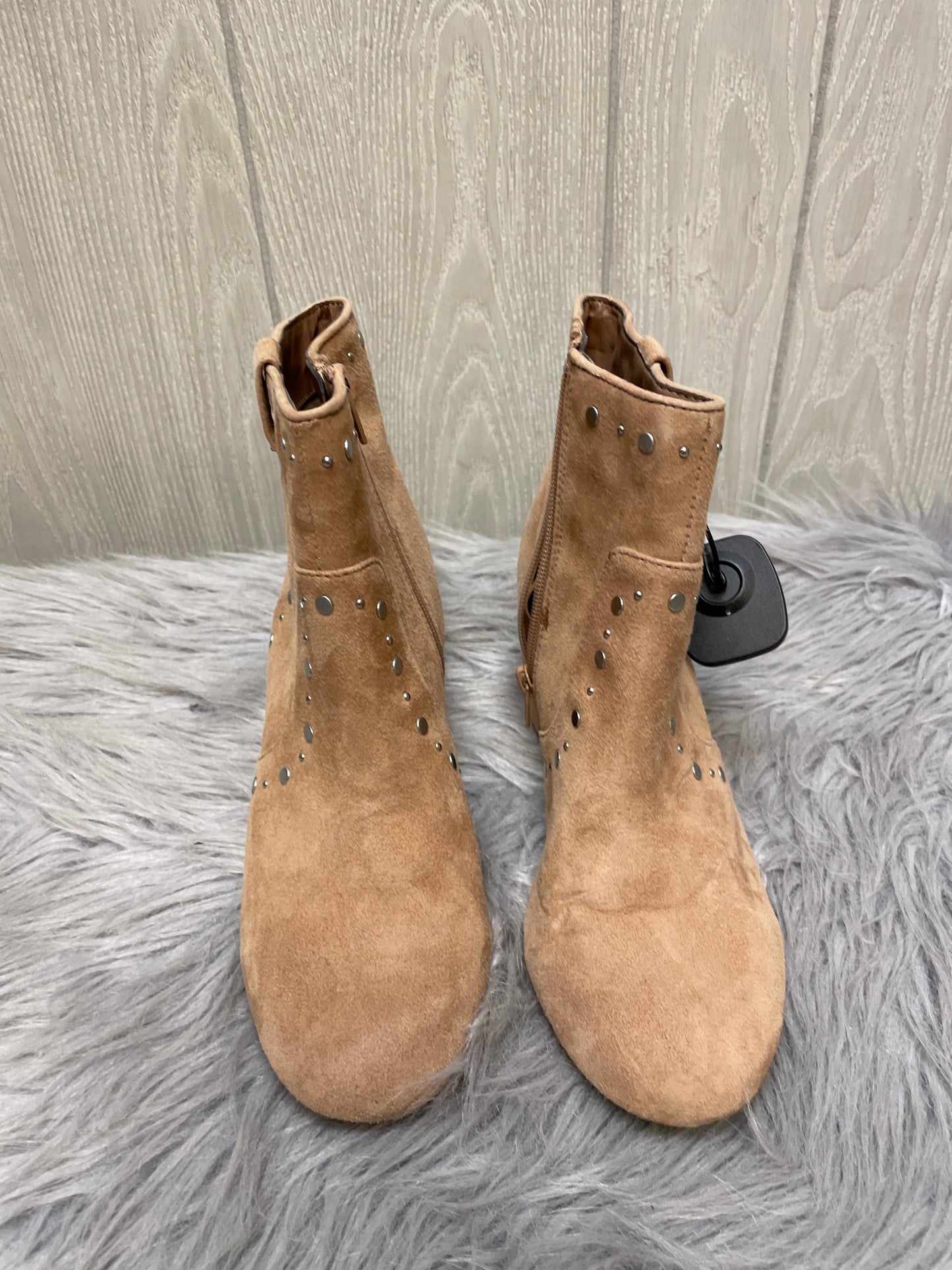 Boots Ankle Heels By Kensie In Tan, Size: 7