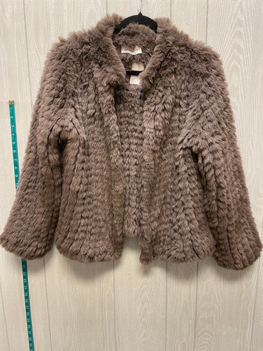 Coat Faux Fur & Sherpa By Heartloom In Taupe, Size: M