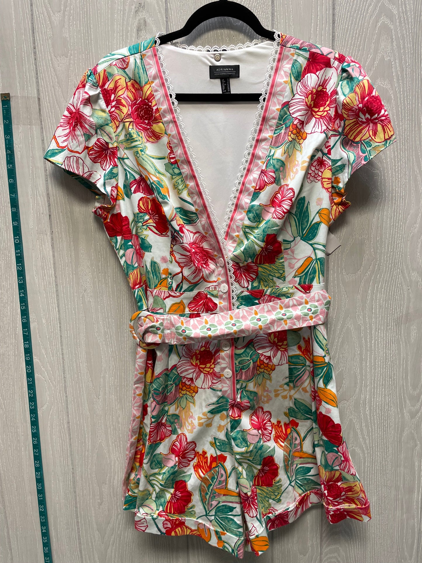 Romper By Adrianna Papell In Floral Print, Size: Xl