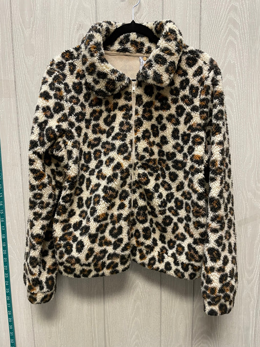 Jacket Faux Fur & Sherpa By Z Supply In Animal Print, Size: M