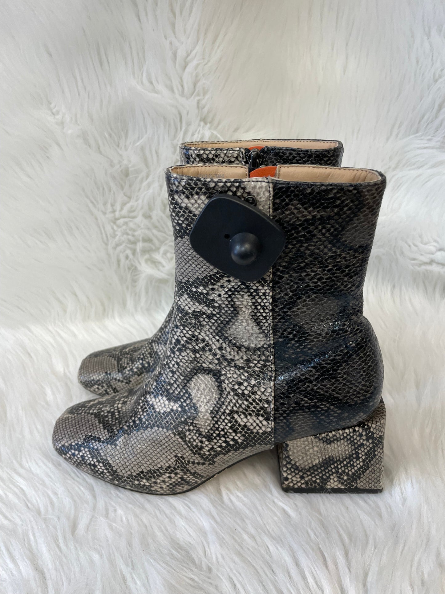 Boots Ankle Heels By French Connection In Snakeskin Print, Size: 7