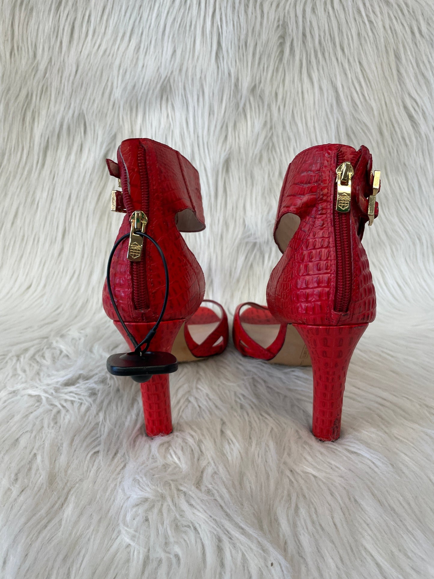 Sandals Heels Block By Vince Camuto In Red, Size: 10