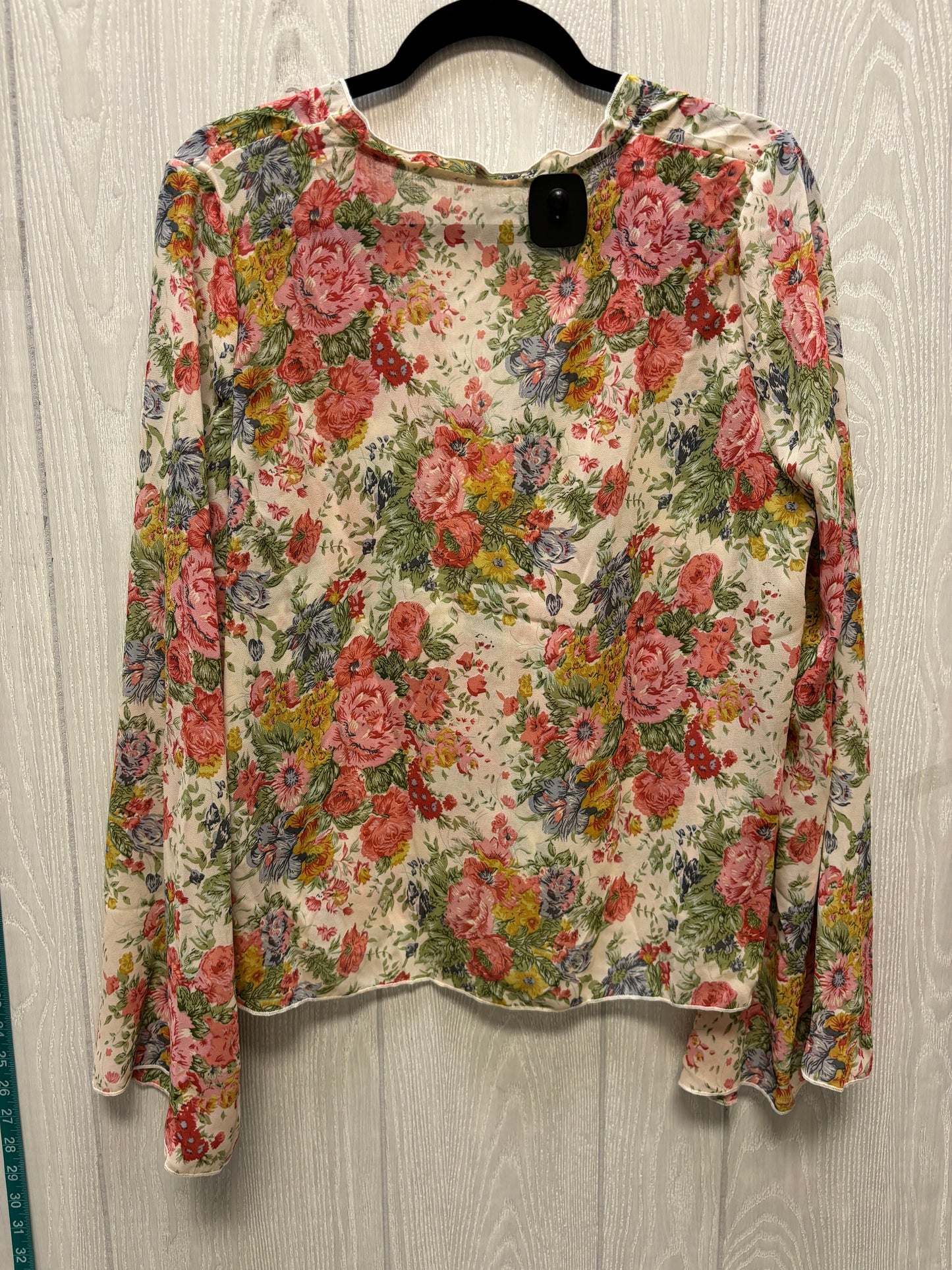 Blouse Long Sleeve By Shein In Floral Print, Size: S