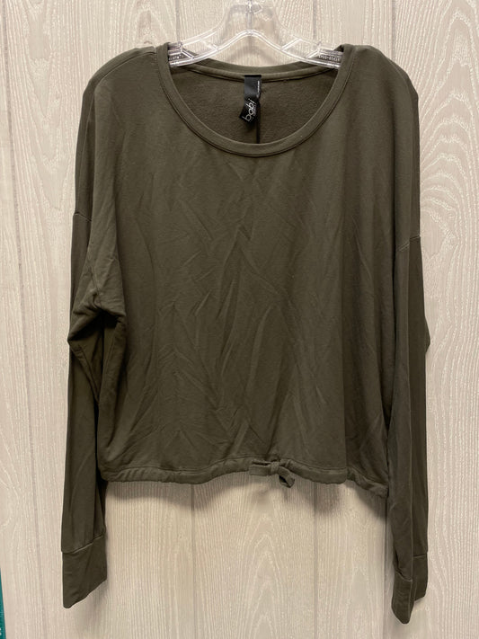 Top Long Sleeve By Bobi In Green, Size: S