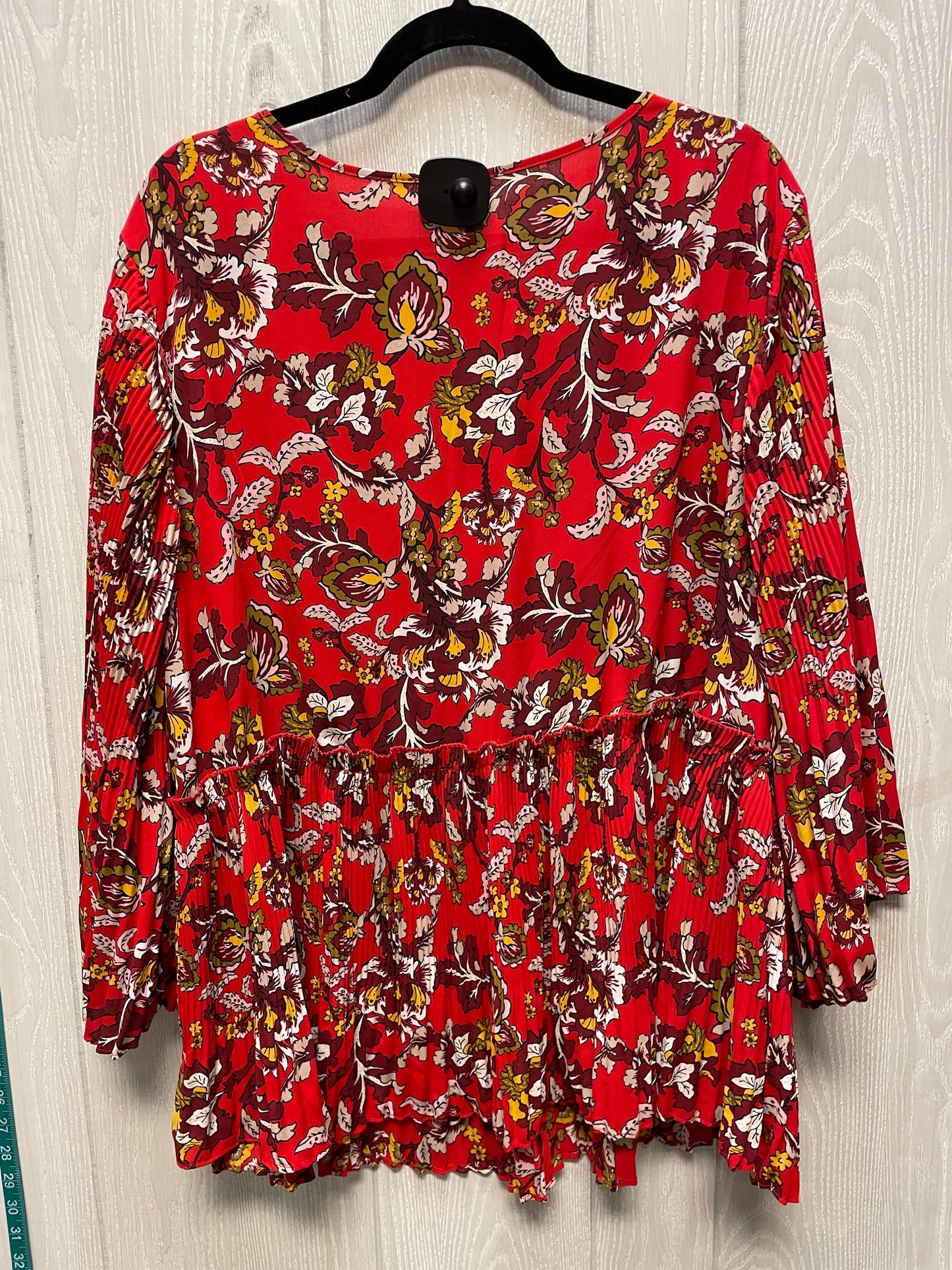 Blouse Long Sleeve By Cato In Floral Print, Size: 2x