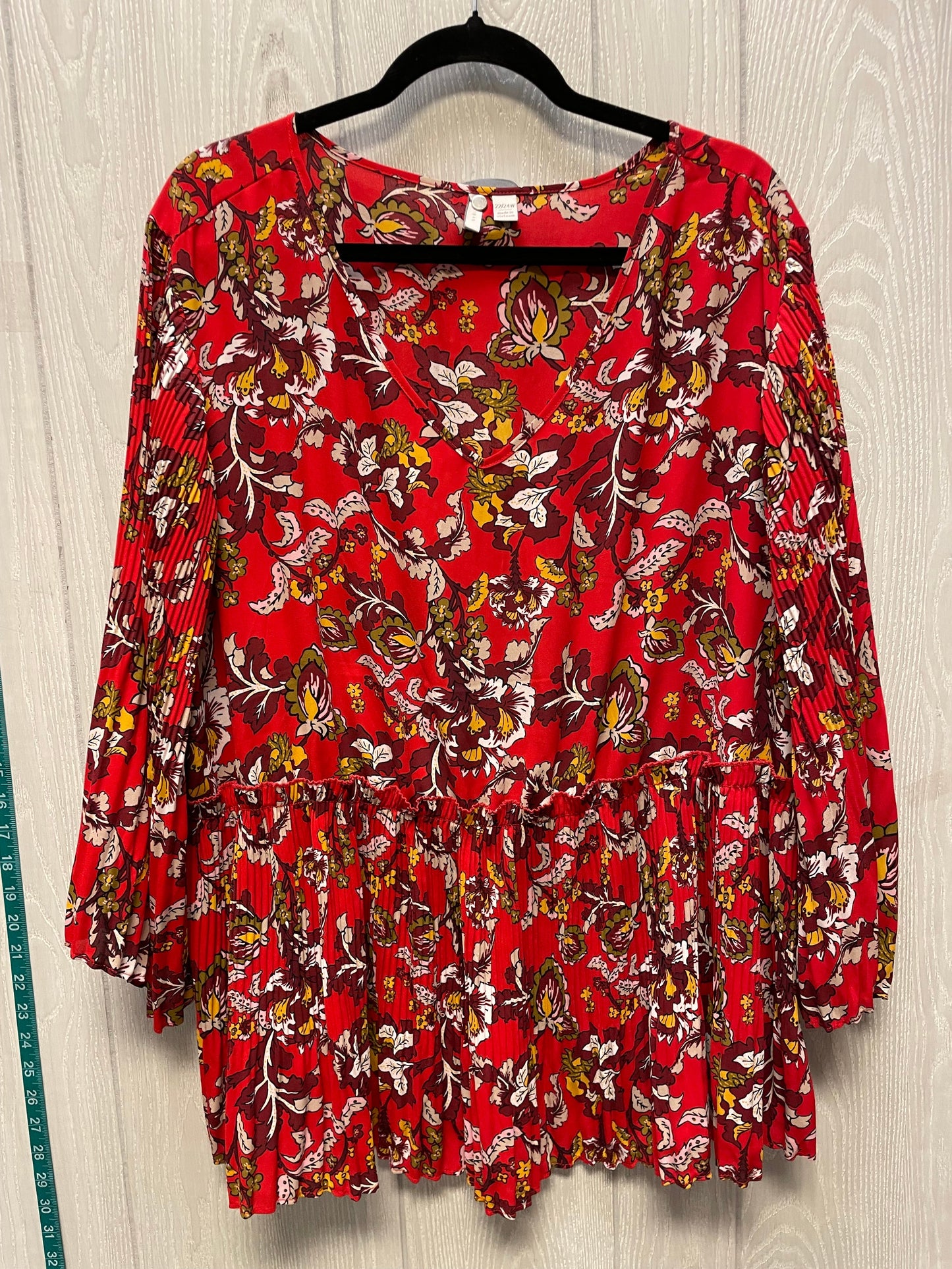 Blouse Long Sleeve By Cato In Floral Print, Size: 2x