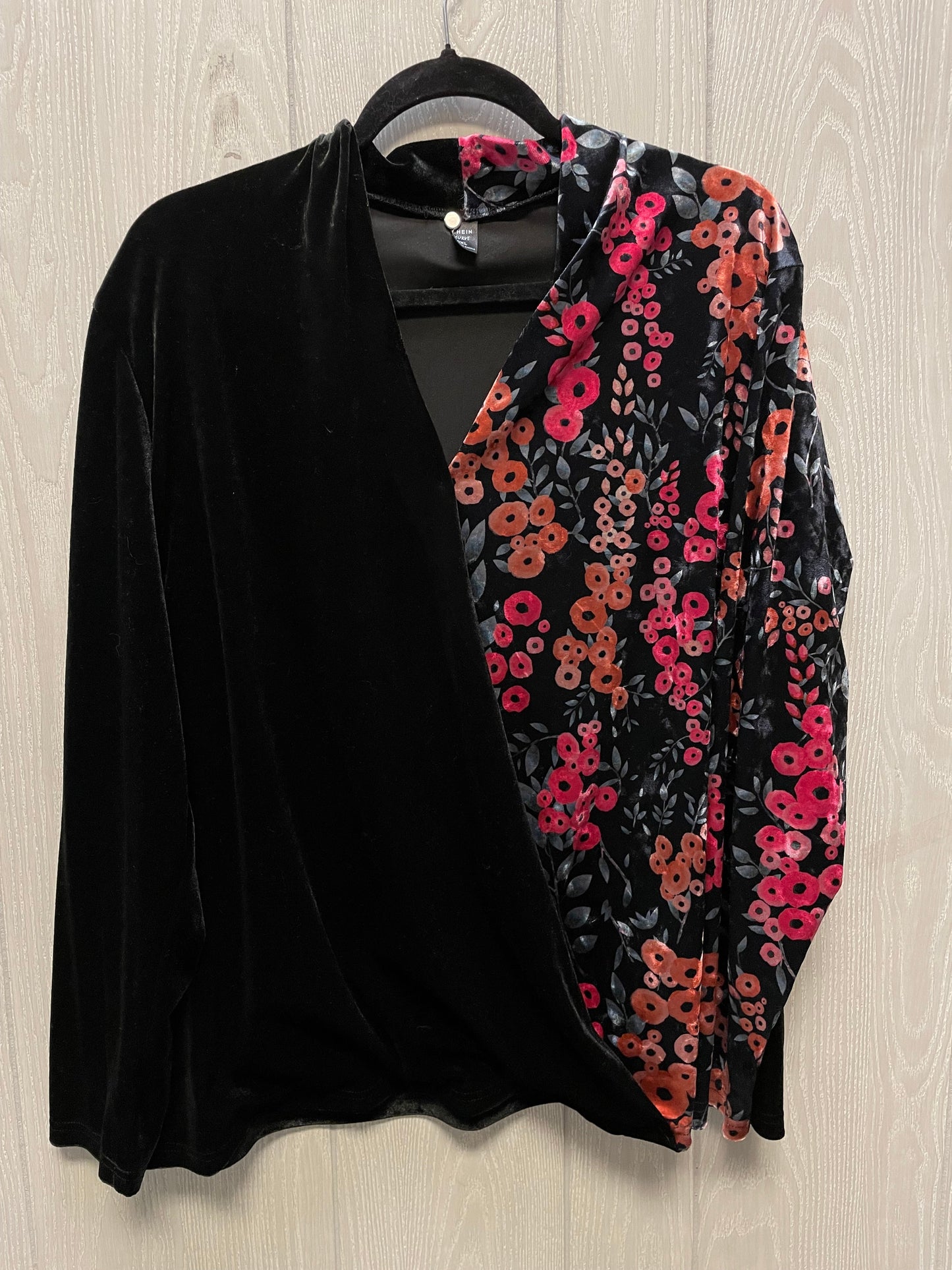 Top Long Sleeve By Shein In Black, Size: Xl