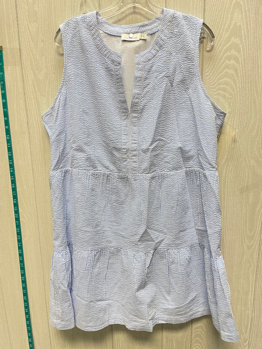 Dress Casual Short By Vineyard Vines In Blue & White, Size: Xl