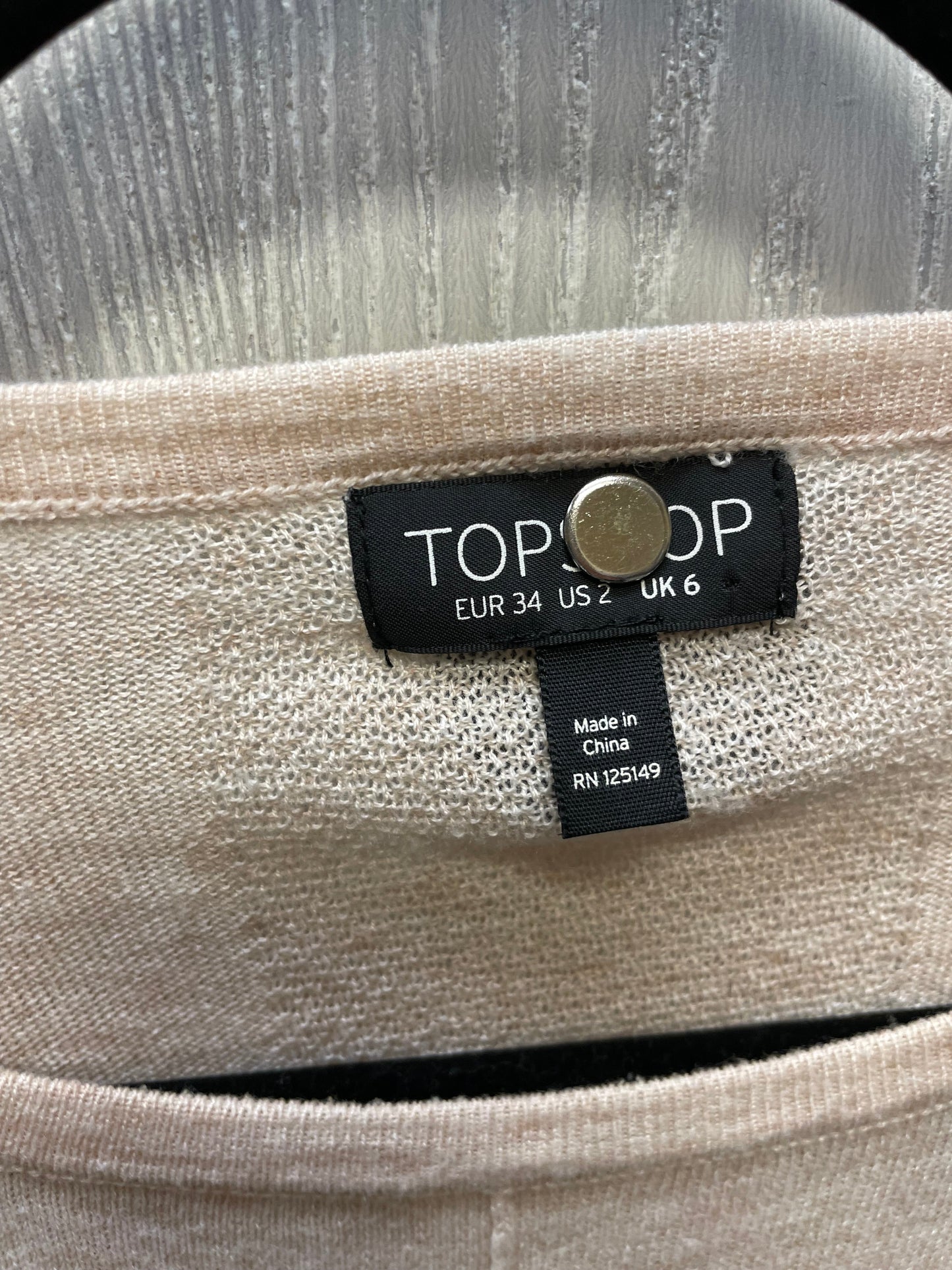 Sweater By Top Shop In Tan, Size: Xs