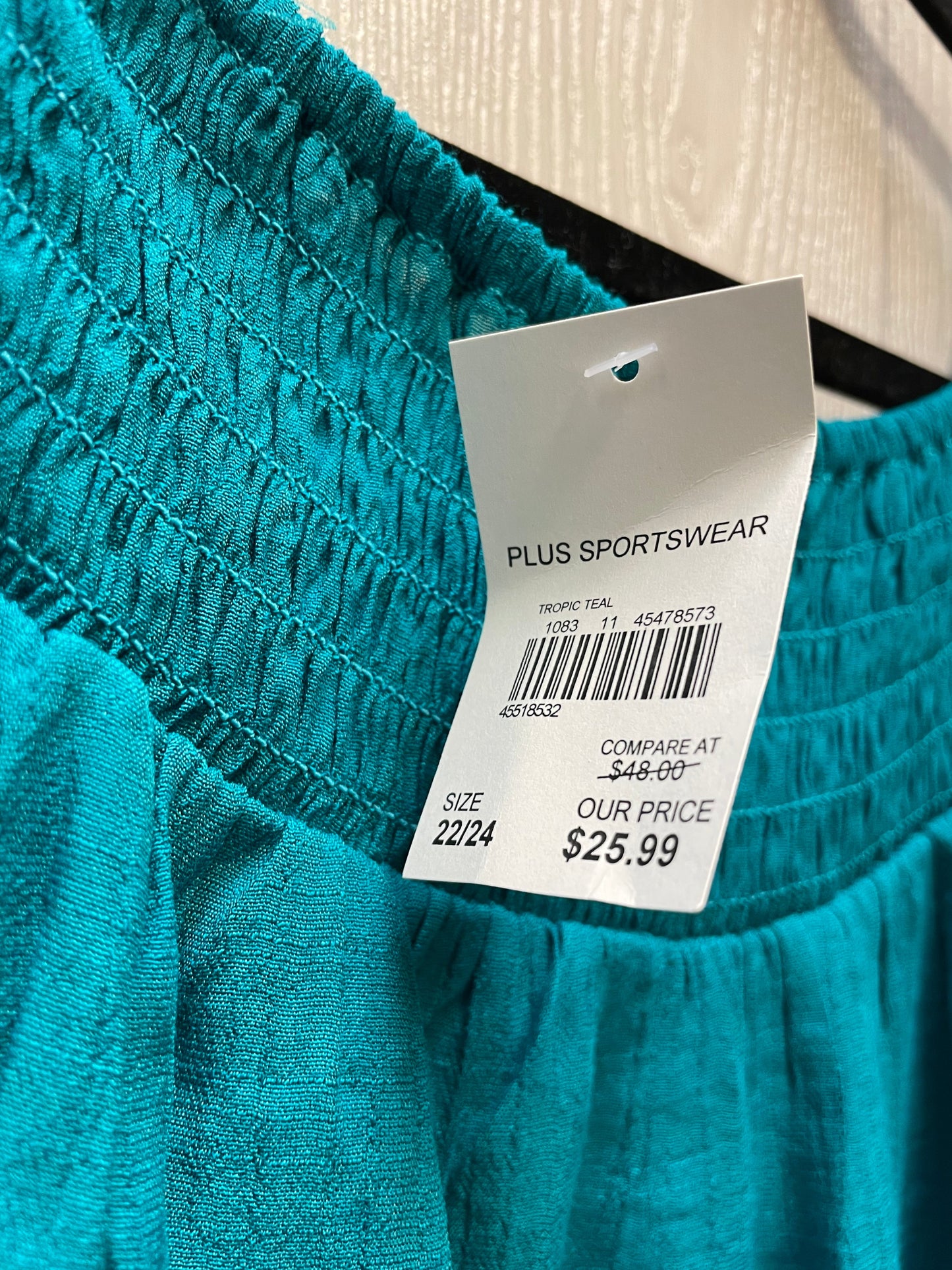 Top 3/4 Sleeve By Cato In Teal, Size: 2x