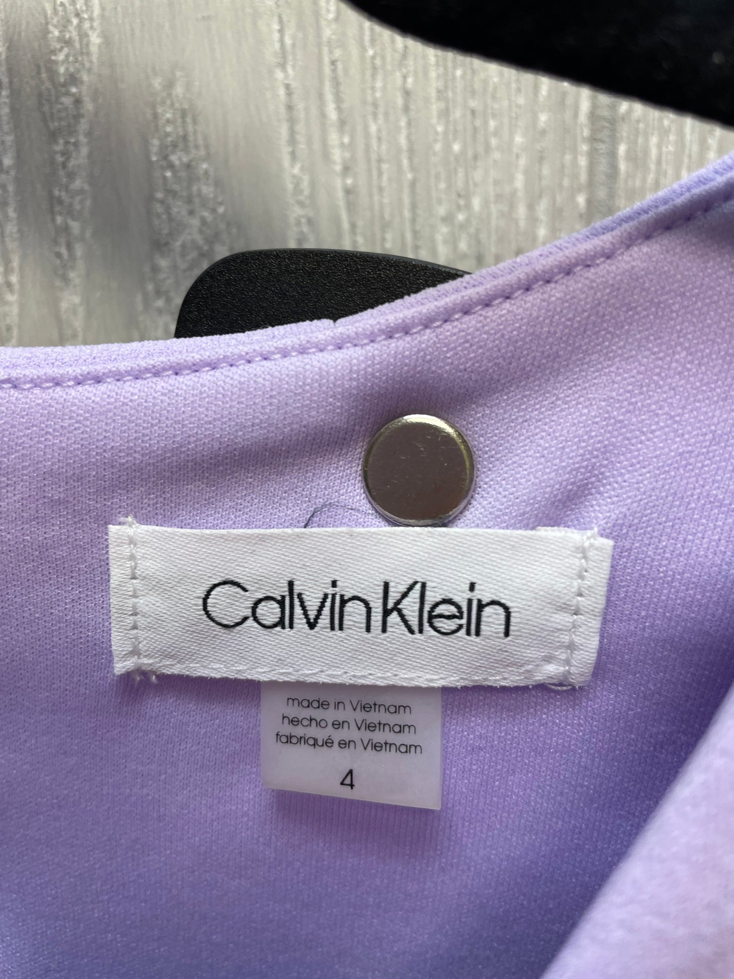 Dress Work By Calvin Klein In Purple, Size: S