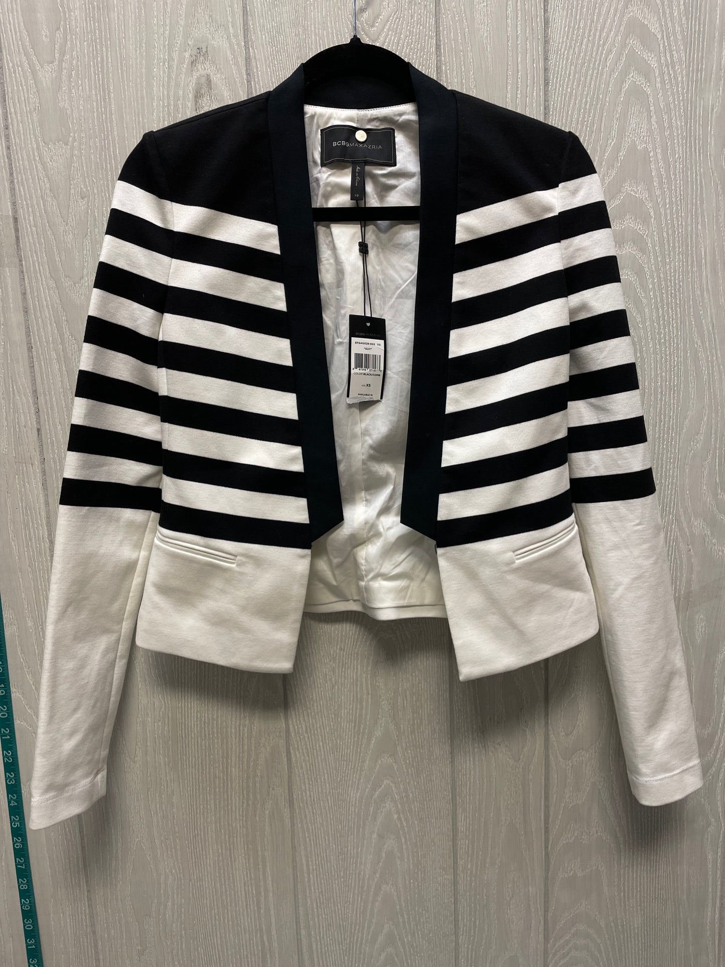 Blazer By Bcbgmaxazria In Black & Cream, Size: Xs