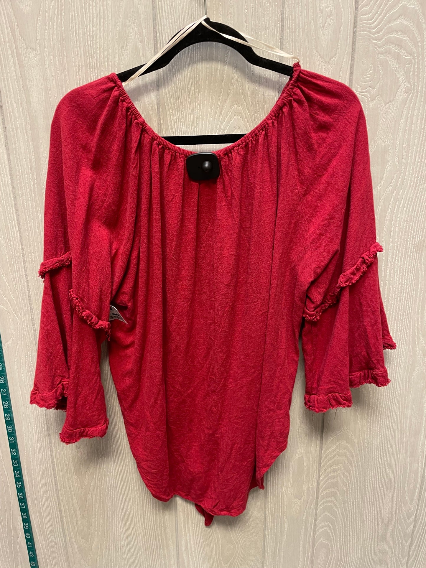 Blouse Long Sleeve By Umgee In Red, Size: S