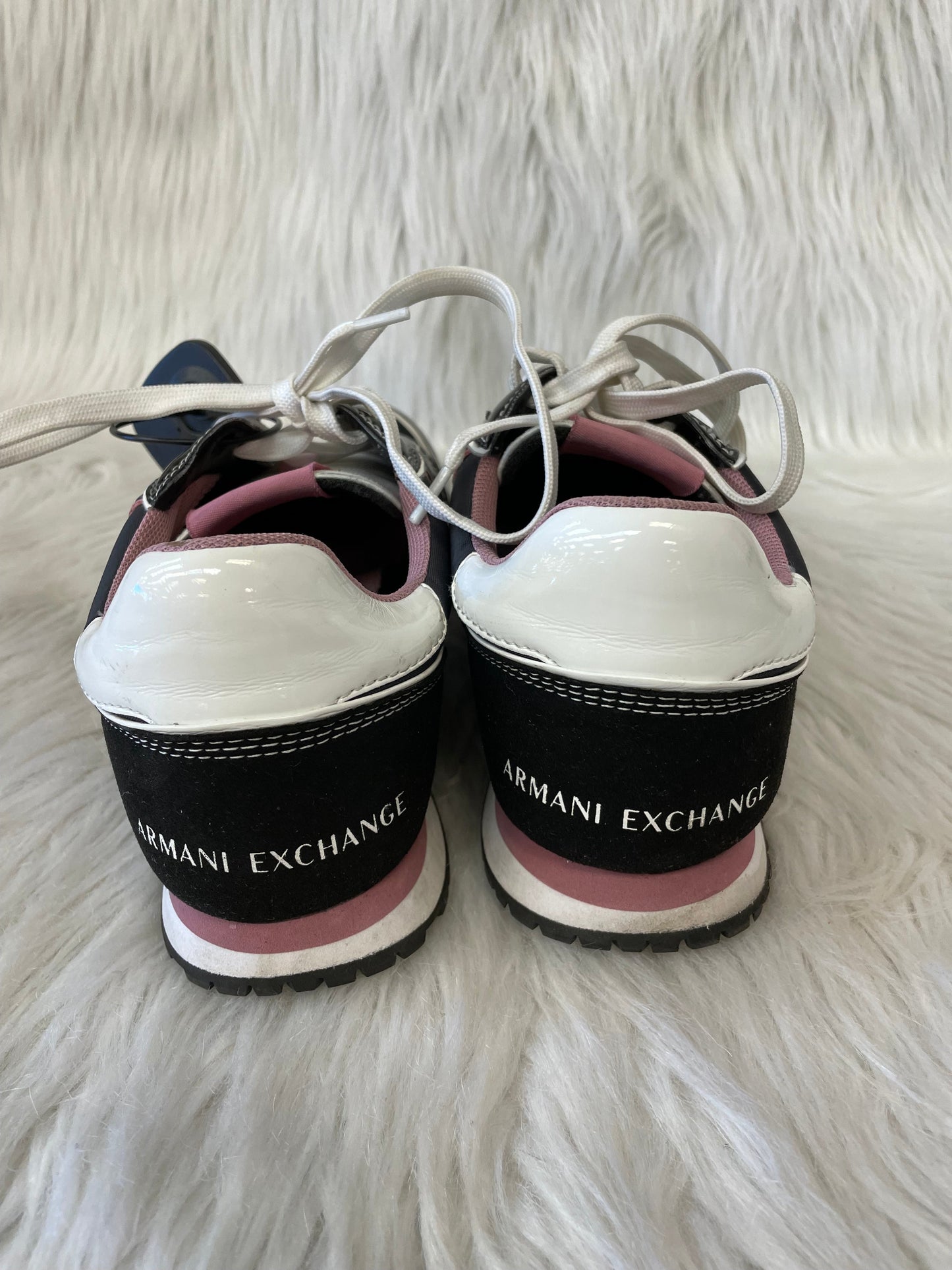 Shoes Sneakers By Armani Exchange In Black & Pink, Size: 8