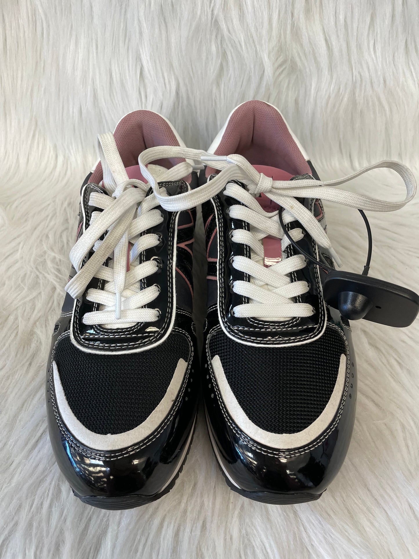 Shoes Sneakers By Armani Exchange In Black & Pink, Size: 8