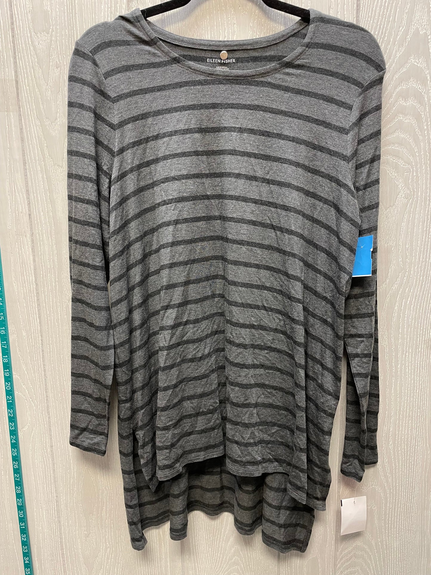 Tunic Long Sleeve By Eileen Fisher In Striped Pattern, Size: L