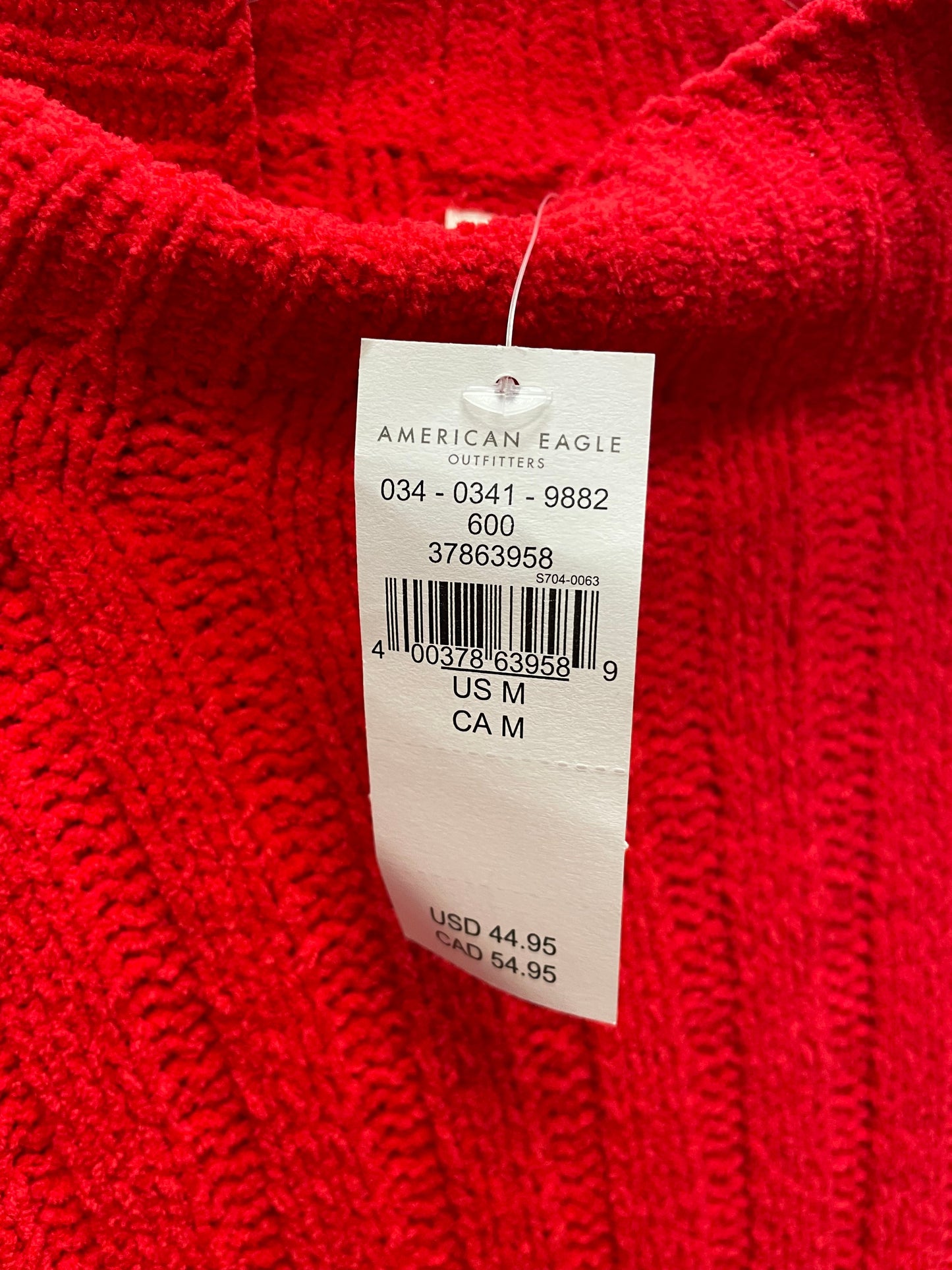 Sweater By American Eagle In Red, Size: Xs