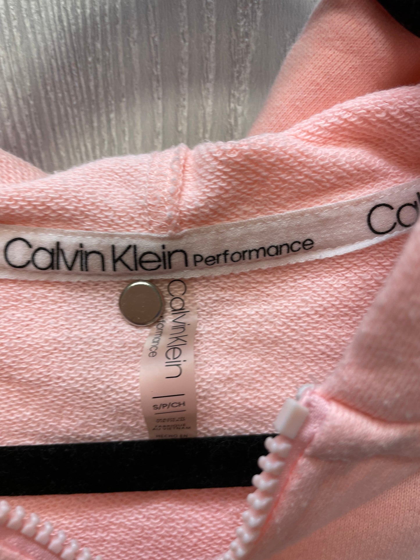 Sweatshirt Hoodie By Calvin Klein Performance In Pink, Size: S