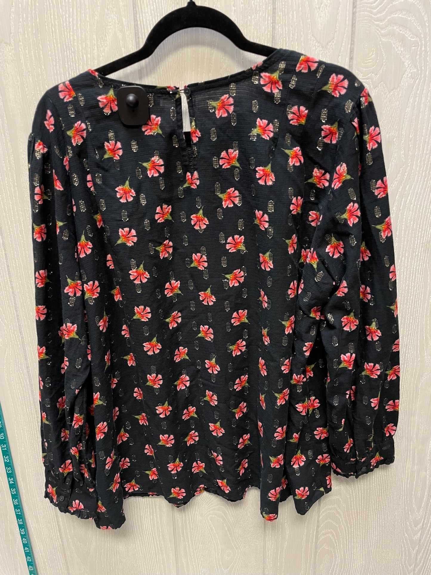 Top Long Sleeve By Loft In Floral Print, Size: 2x