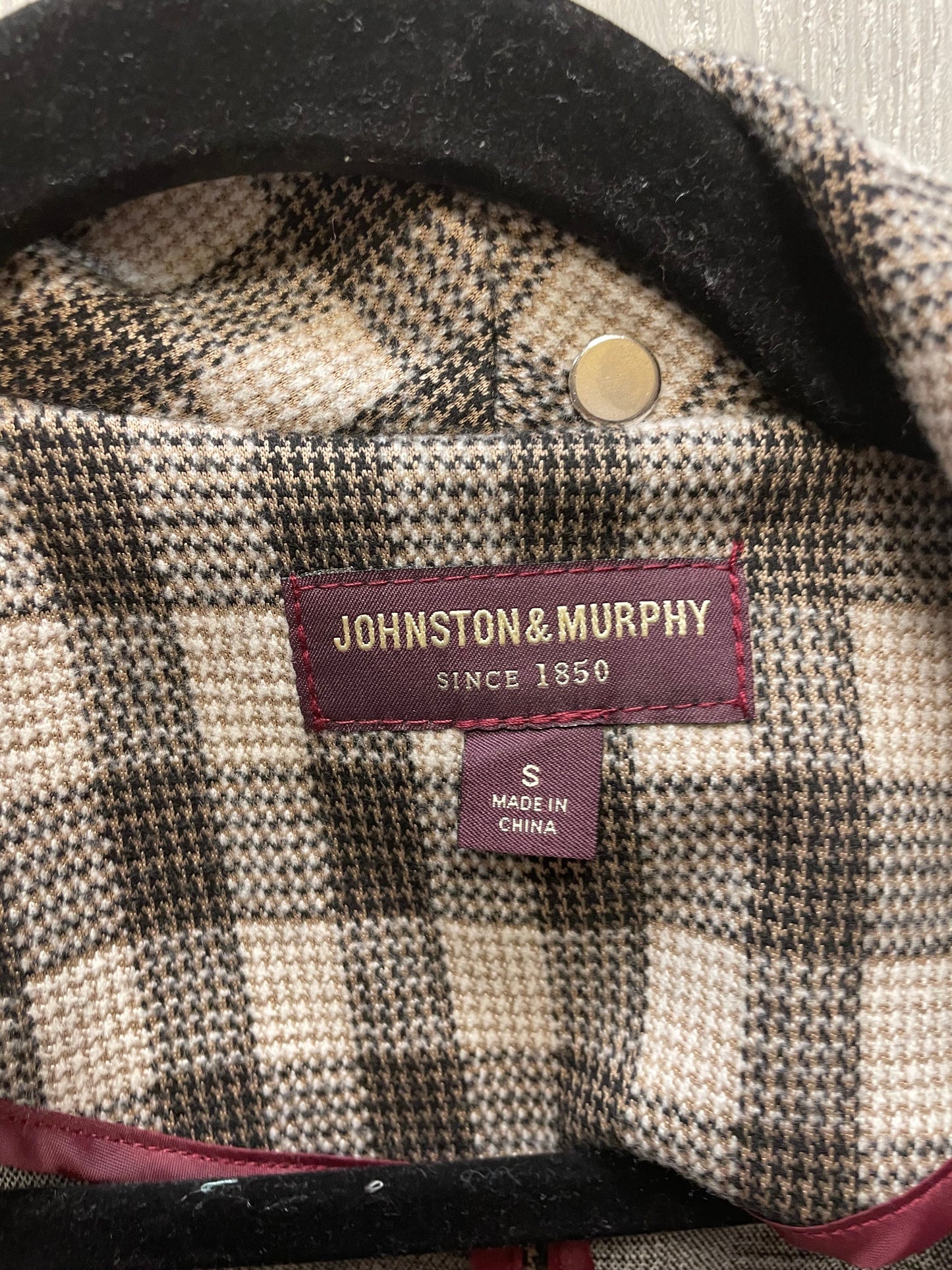 Blazer By Johnston & Murphy In Brown & Cream, Size: S