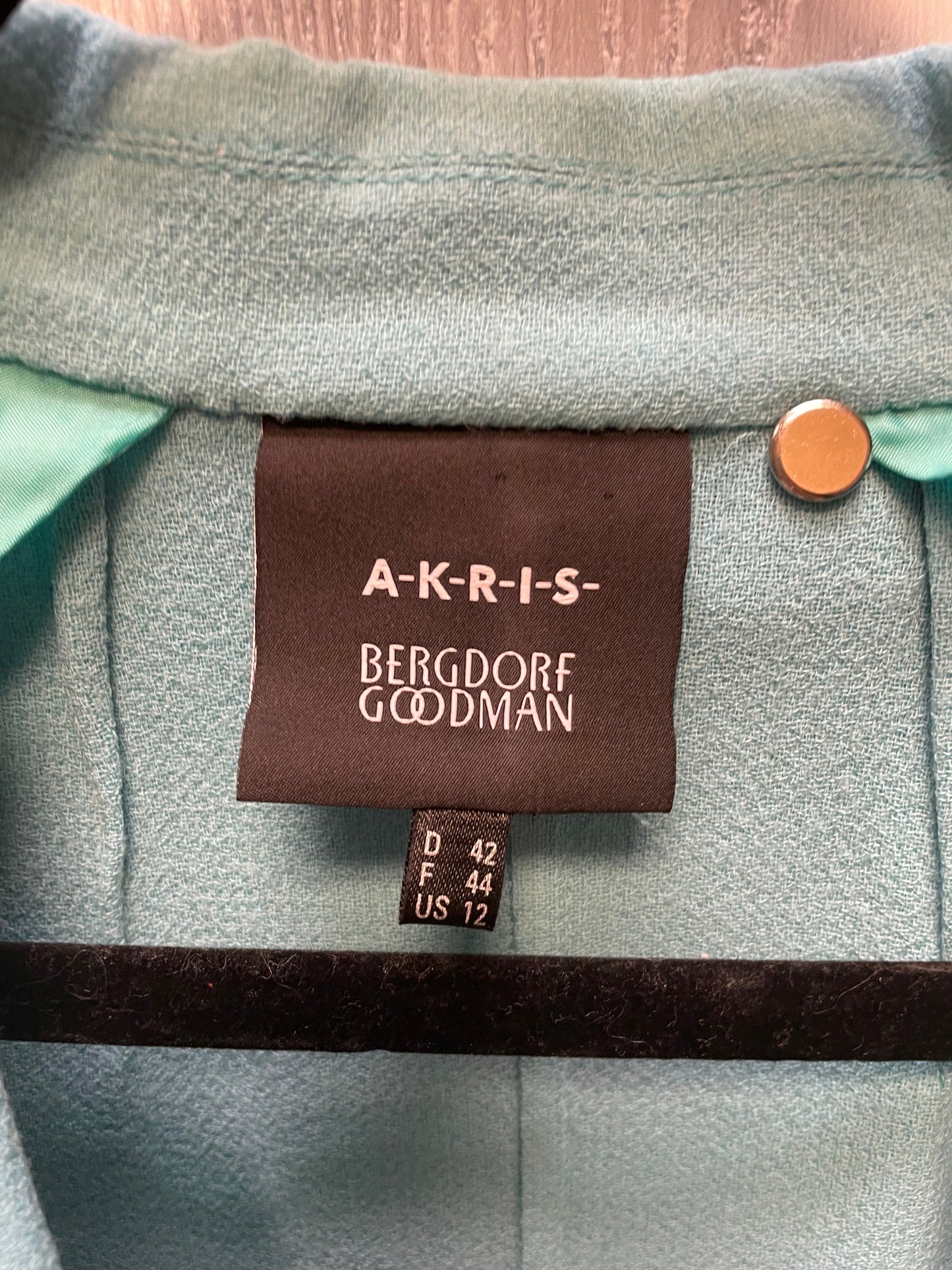 Blazer By Akris In Aqua, Size: L