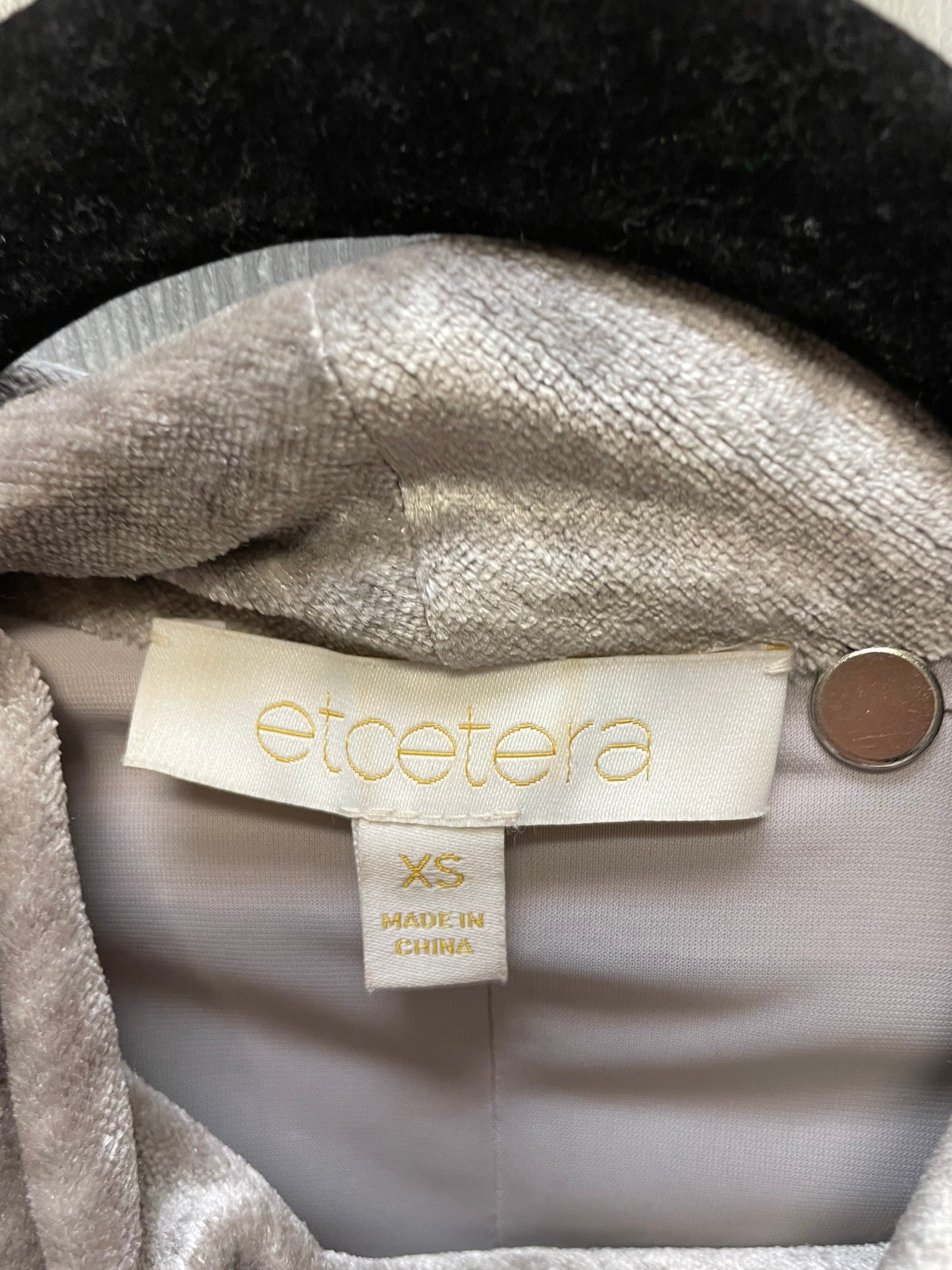 Top Sleeveless By Etcetra In Silver, Size: Xs