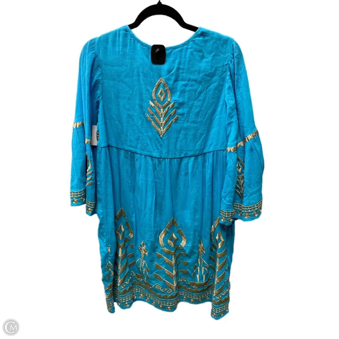 Dress Casual Short By Soft Surroundings In Blue & Gold, Size: Xs