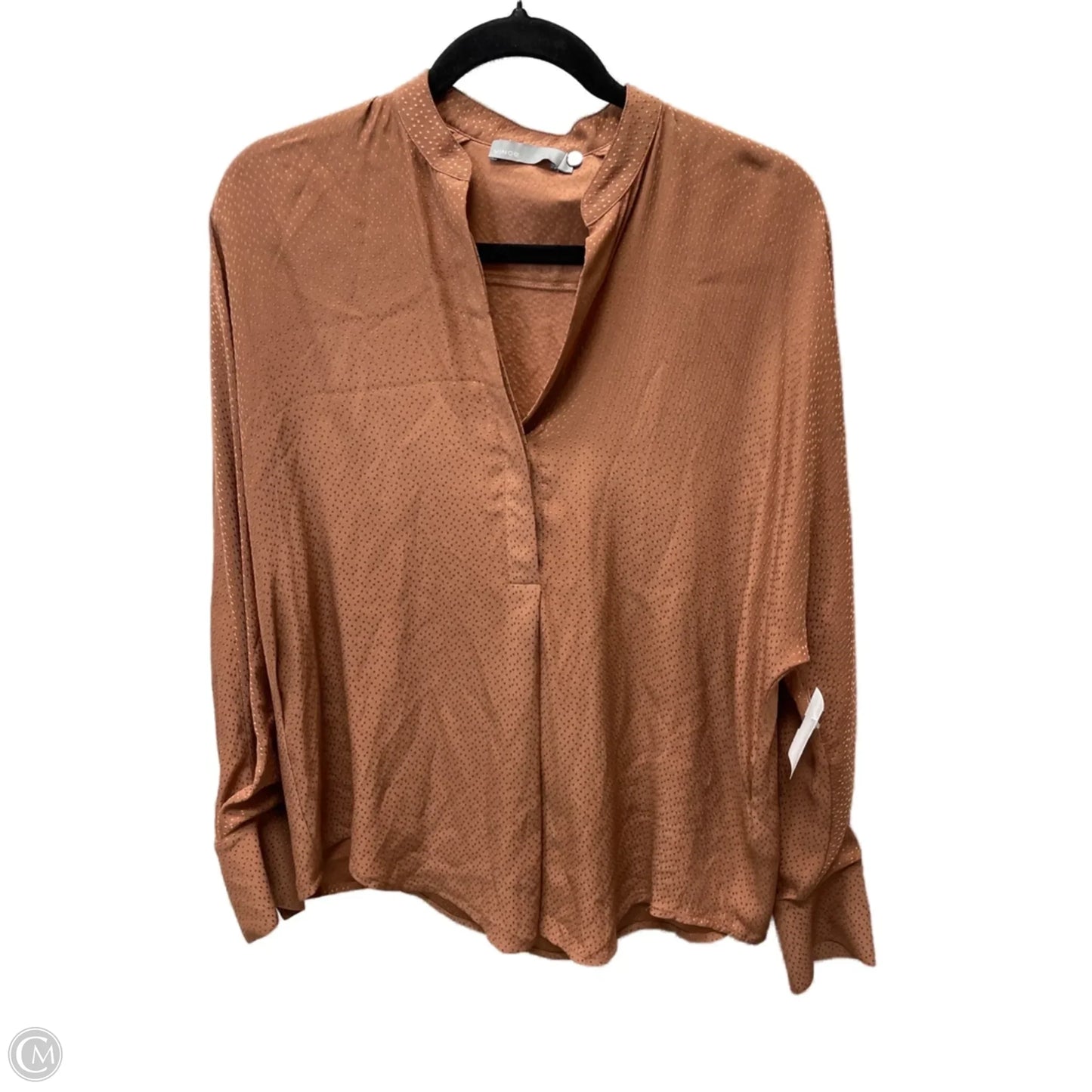 Blouse Long Sleeve By Vince In Bronze, Size: Xs