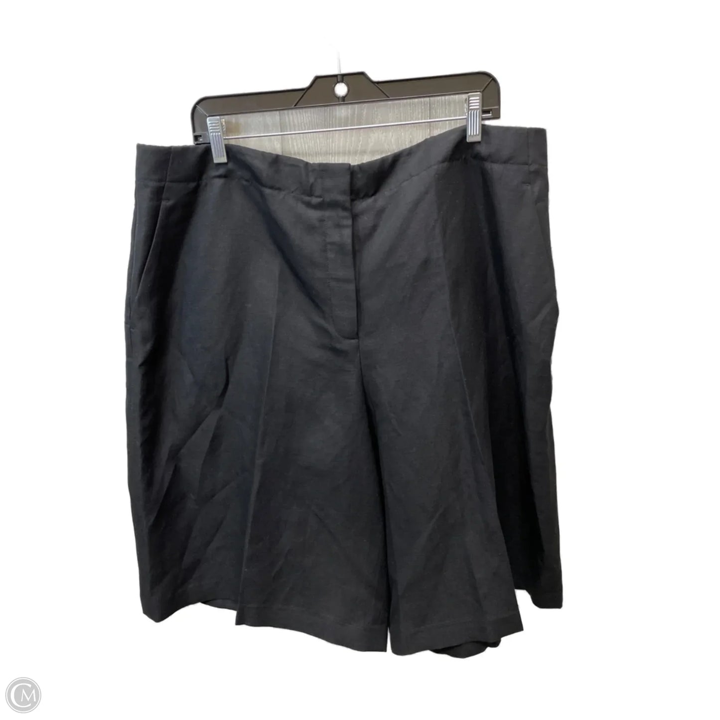 Shorts Designer By Lafayette 148 In Black, Size: 18