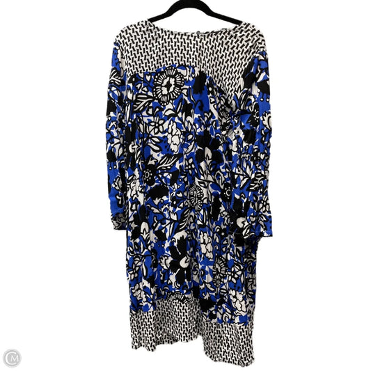 Dress Casual Short By Eloquii In Blue & White, Size: 2x