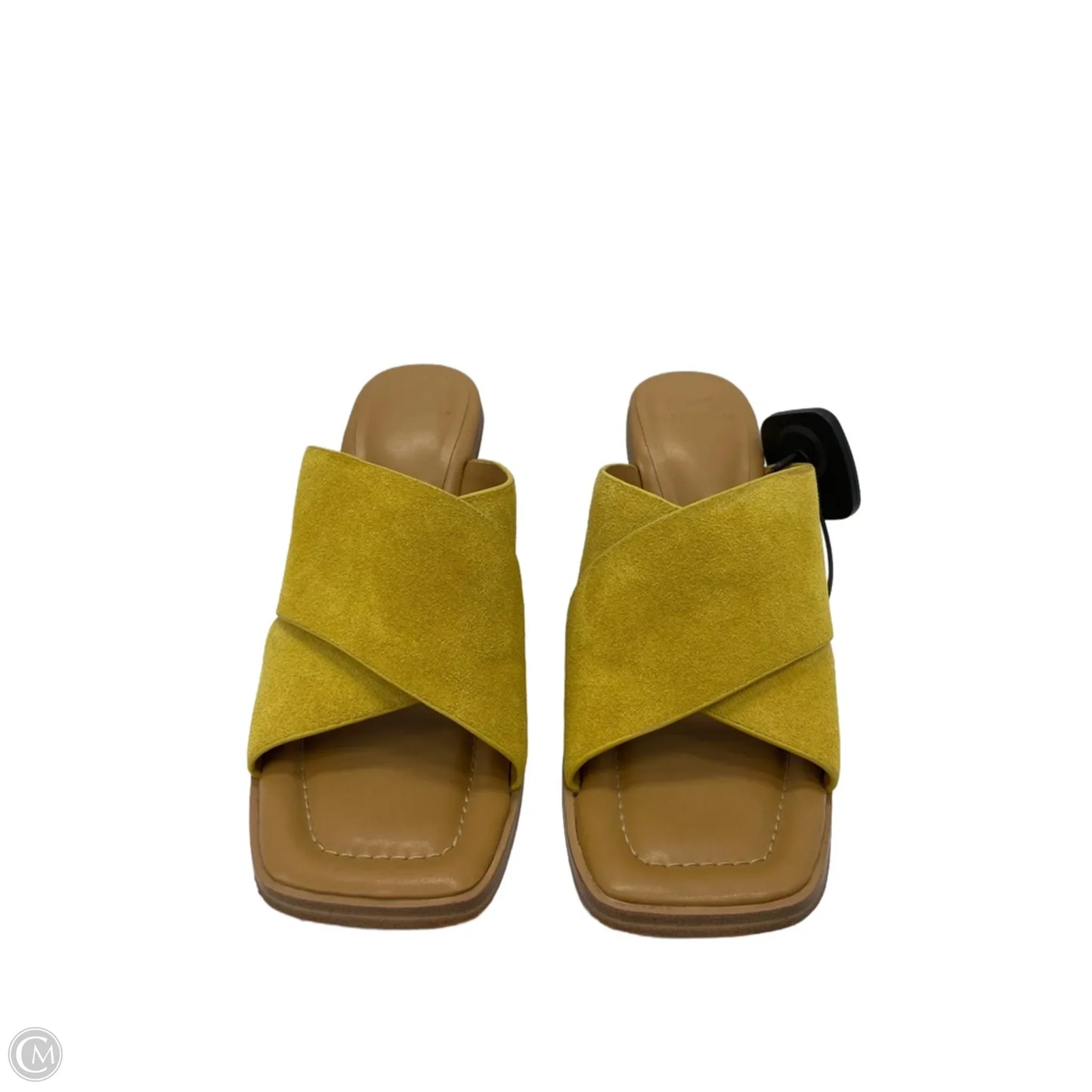 Sandals Heels Block By Marc Fisher In Yellow, Size: 8