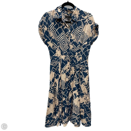 Dress Casual Short By Donna Karan In Blue & Tan, Size: Xs