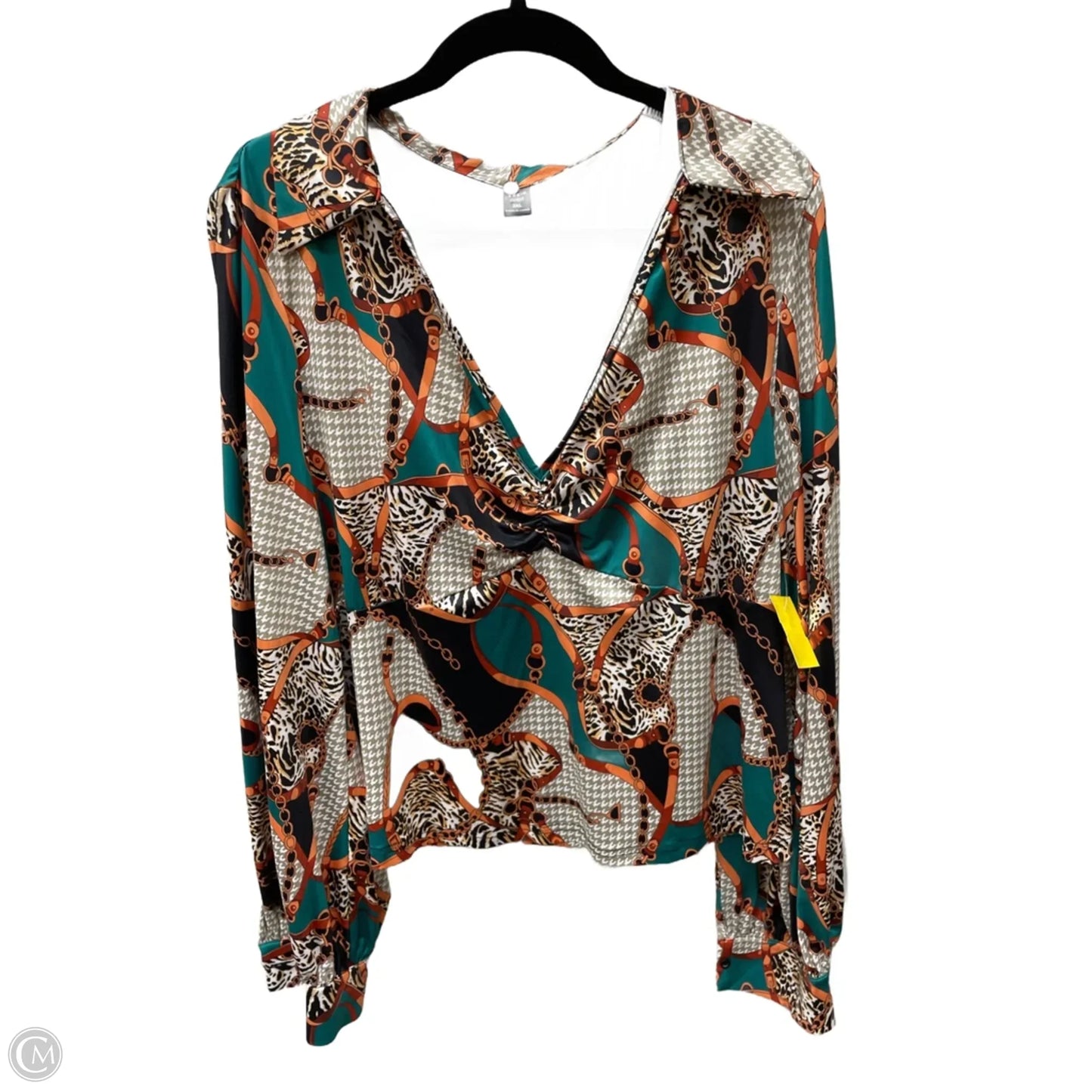 Top Long Sleeve By Shein In Multi-colored, Size: 3x