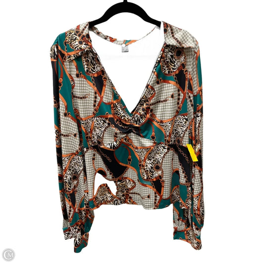 Top Long Sleeve By Shein In Multi-colored, Size: 3x