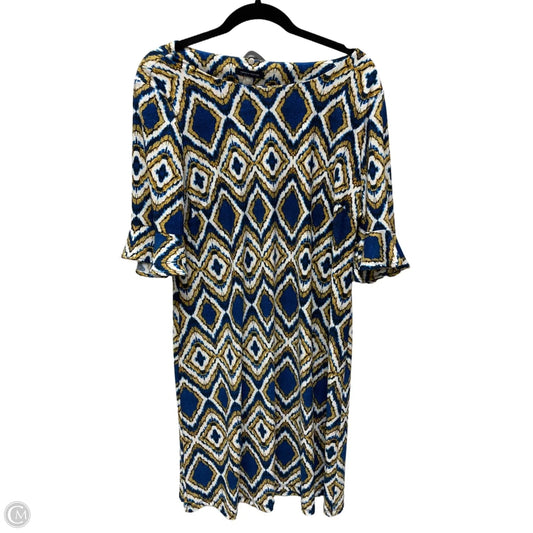Dress Work By Tommy Hilfiger In Blue & Gold, Size: Xl