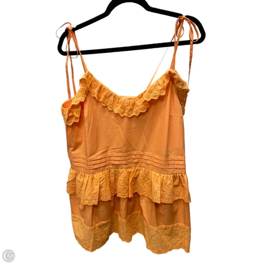 Top Sleeveless By Anthropologie In Orange, Size: L