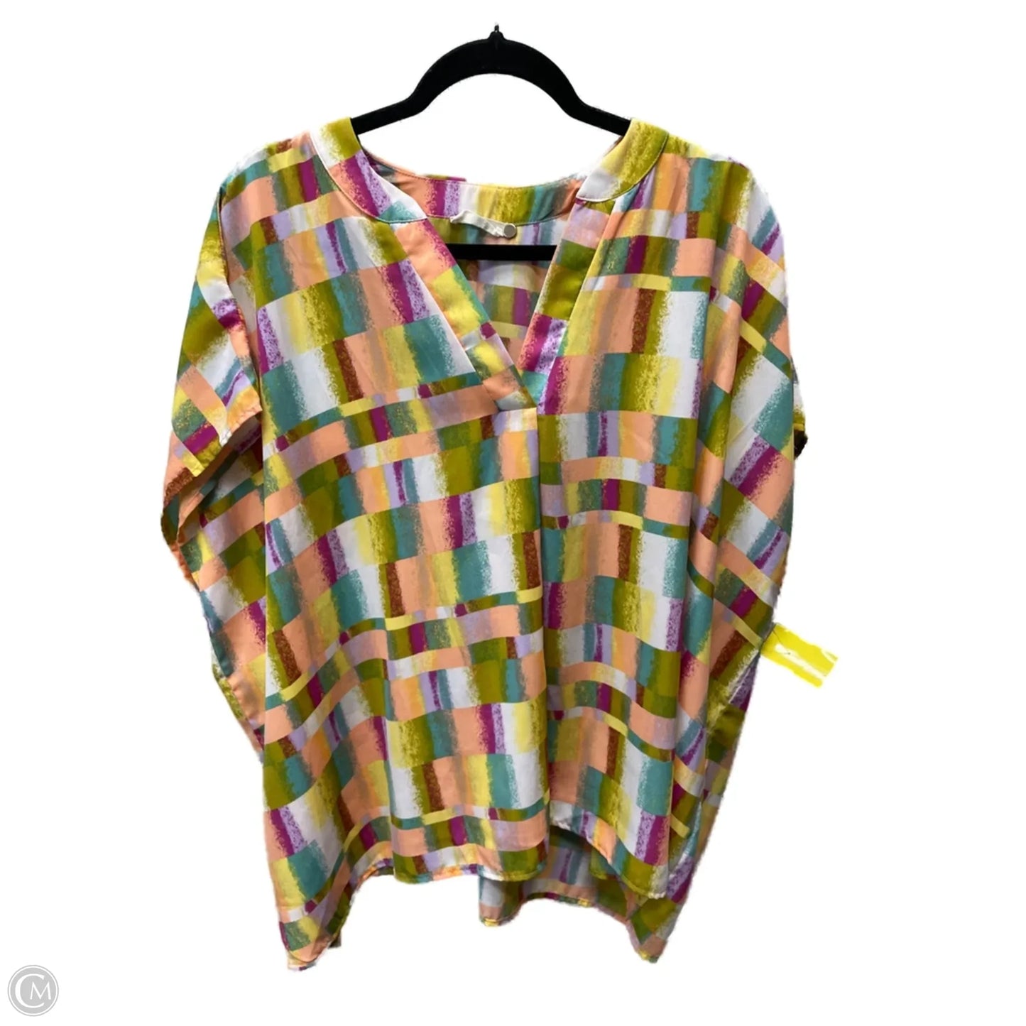 Blouse Short Sleeve By Entro In Multi-colored, Size: M