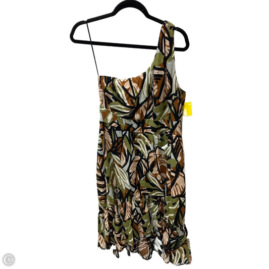 Dress Casual Short By Francesca's In Brown & Green, Size: L