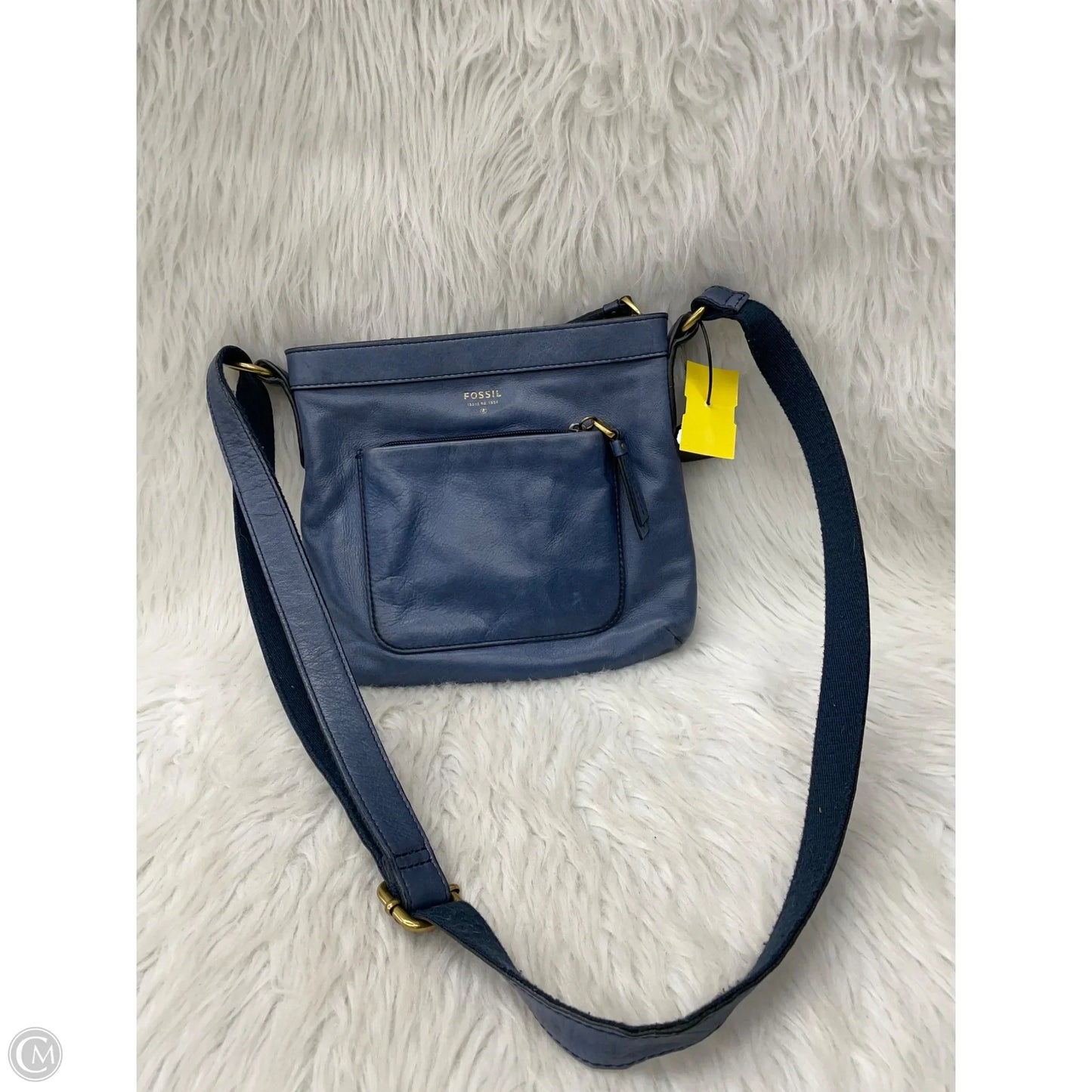 Crossbody Leather By Fossil, Size: Medium