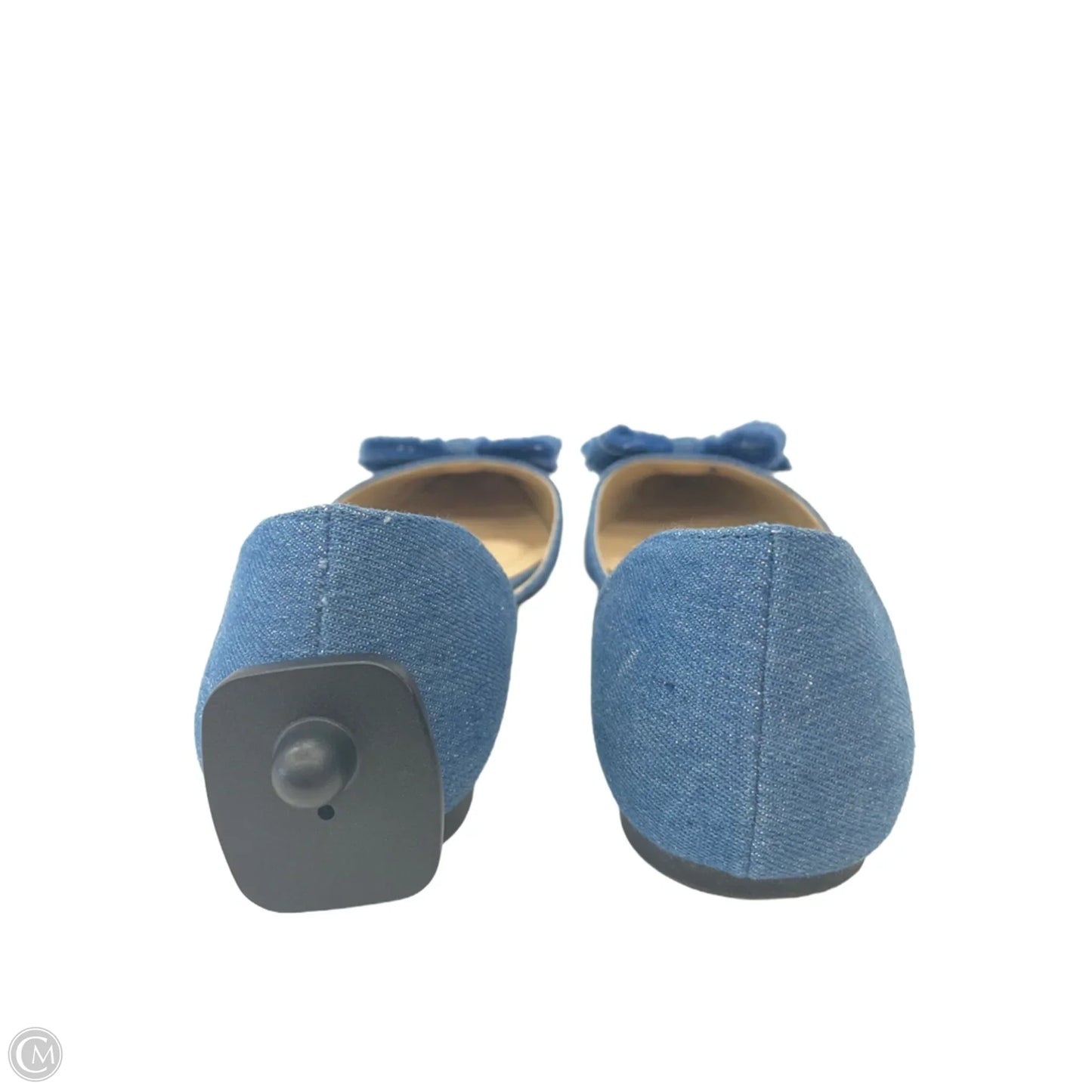 Shoes Flats By Cato In Blue Denim, Size: 8