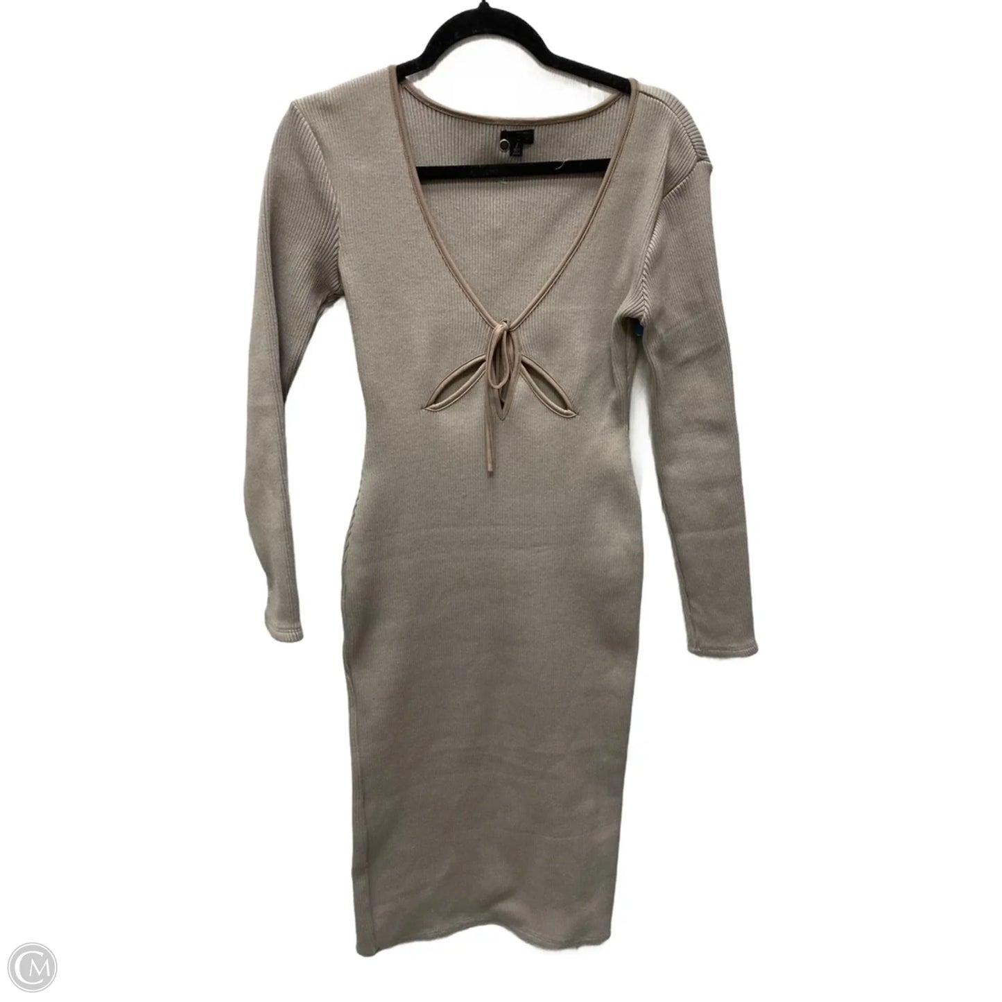 Dress Party Midi By Cmc In Taupe, Size: S
