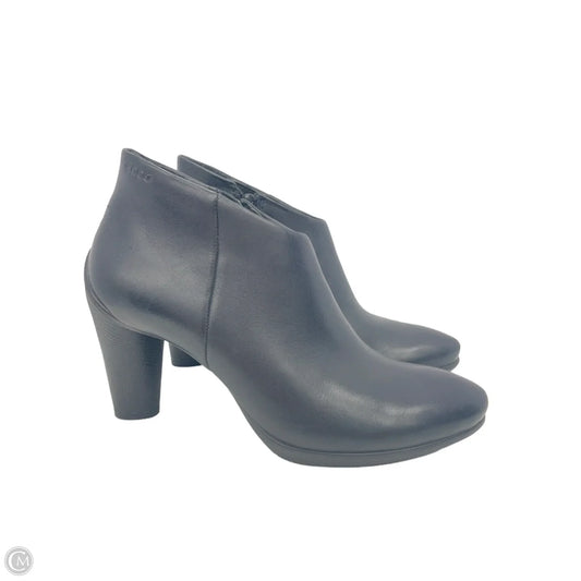 Boots Ankle Heels By Ecco In Black, Size: 7