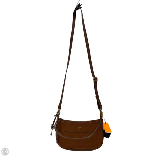 Crossbody Leather By Fossil, Size: Small