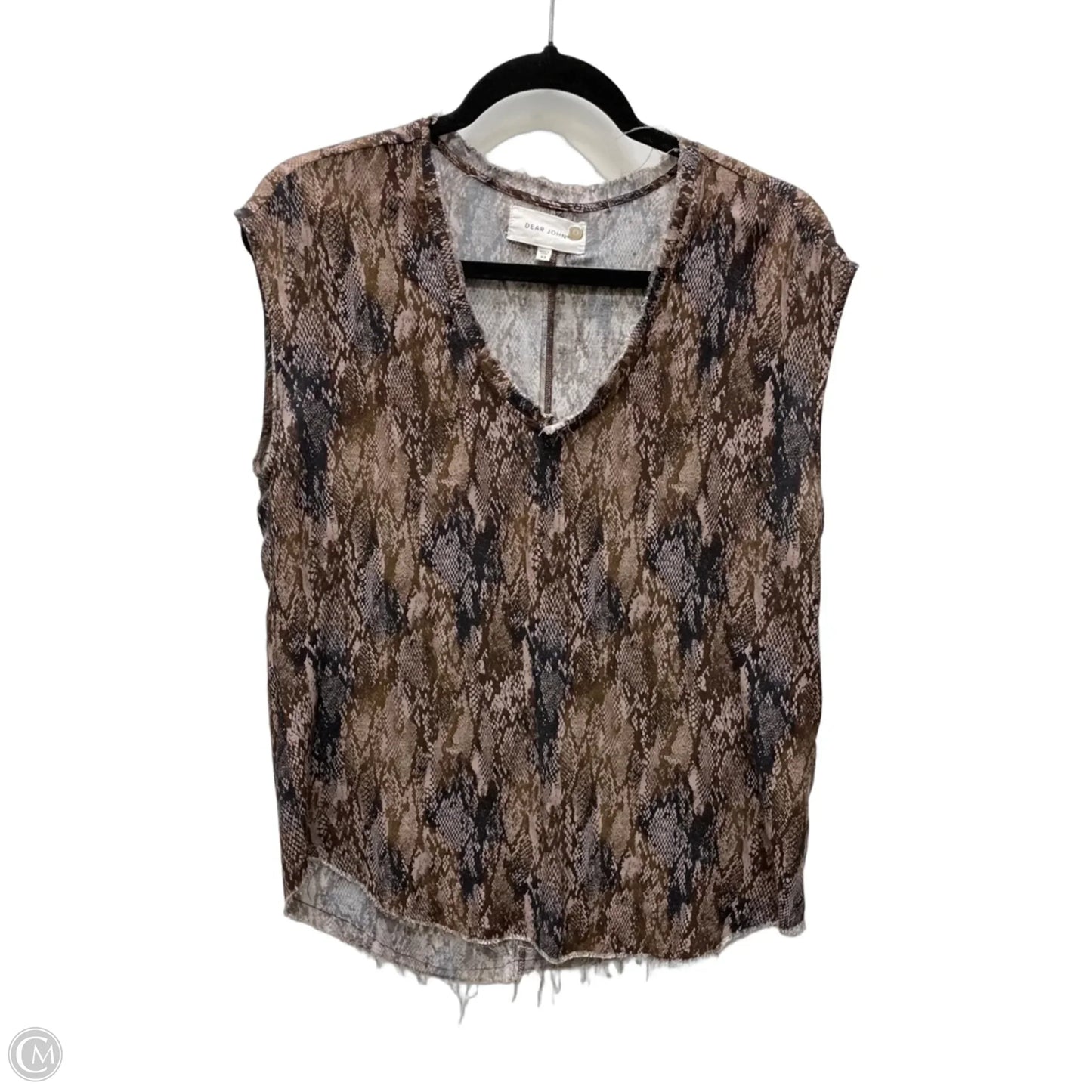 Top Sleeveless By Dear John In Snakeskin Print, Size: Xs