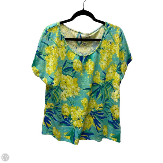 Top Short Sleeve By Sonoma In Floral Print, Size: Xl