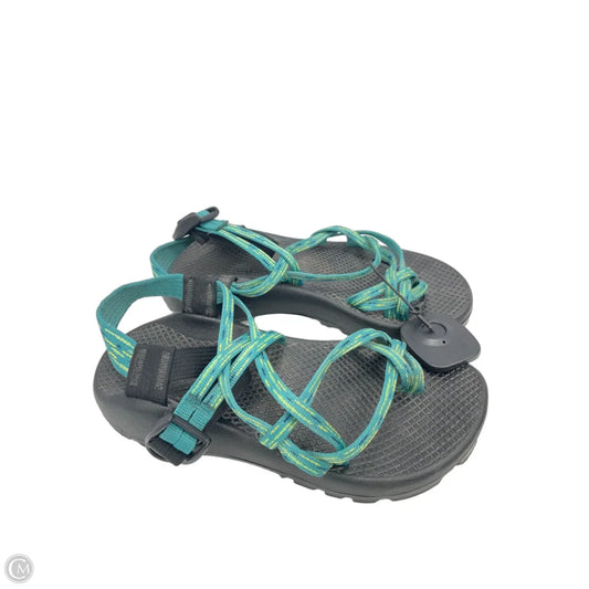 Sandals Sport By Chacos In Green & Yellow, Size: 6