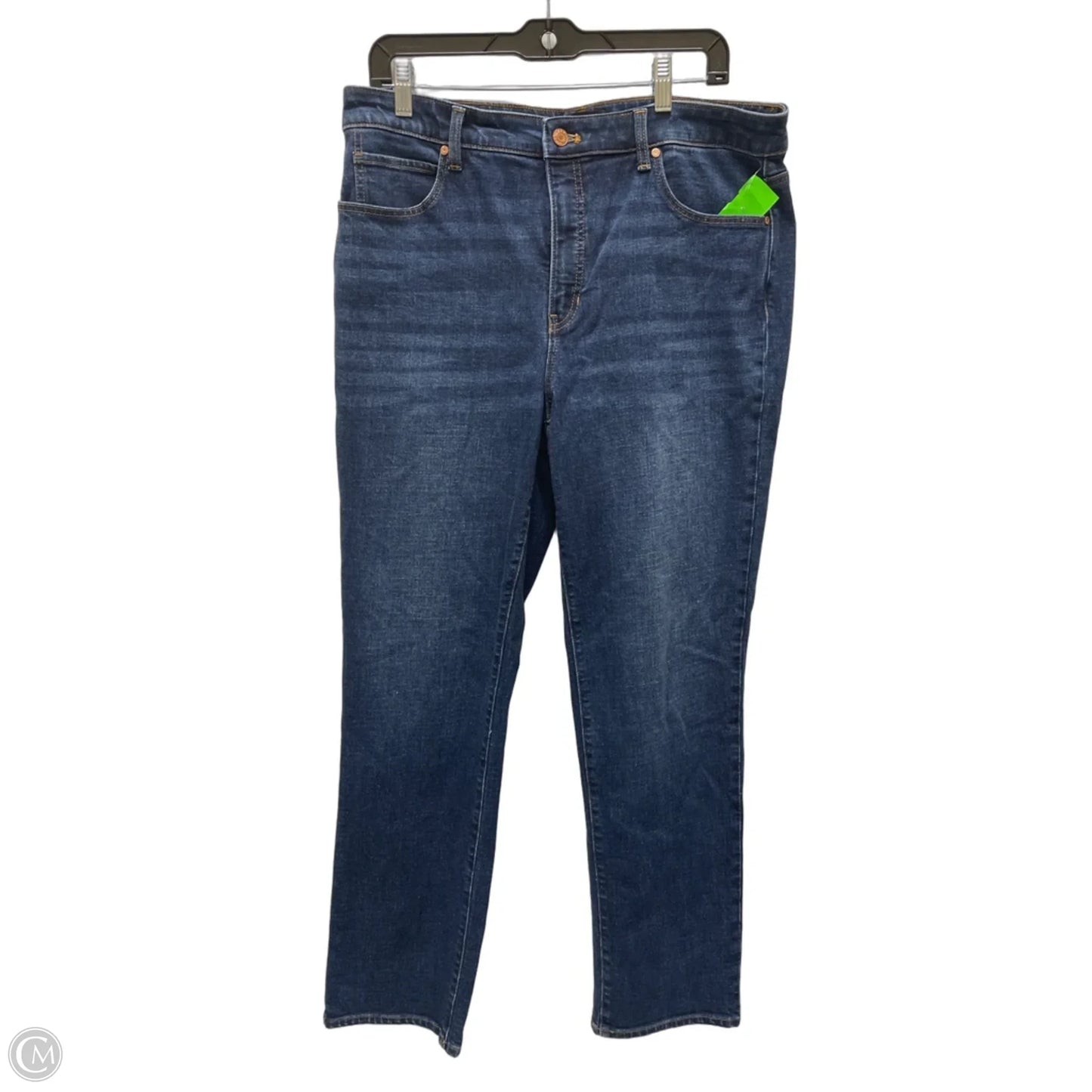 Jeans Straight By Talbots In Blue Denim, Size: 12