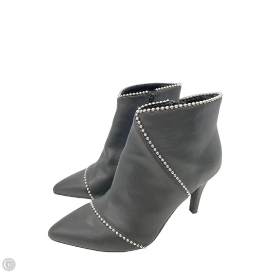 Boots Ankle Heels By Apt 9 In Black & Silver, Size: 8.5