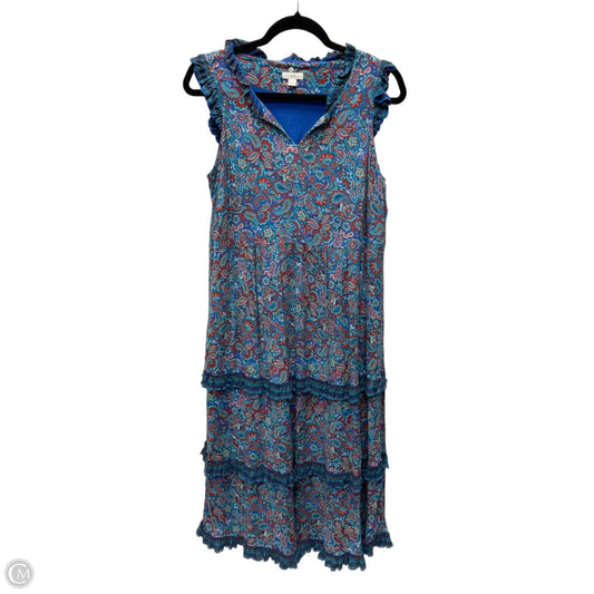 Dress Casual Midi By J. Jill In Paisley Print, Size: S
