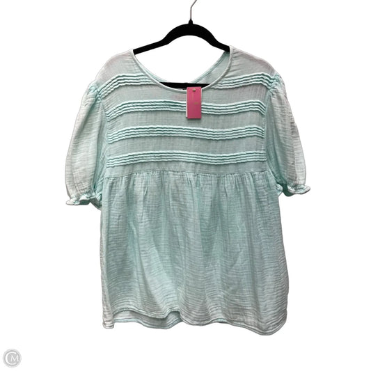 Top Short Sleeve By Simply Southern In Green, Size: Xl